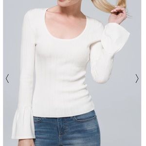 WHITE HOUSE BLACK MARKET BELL SLEEVE SWEATER